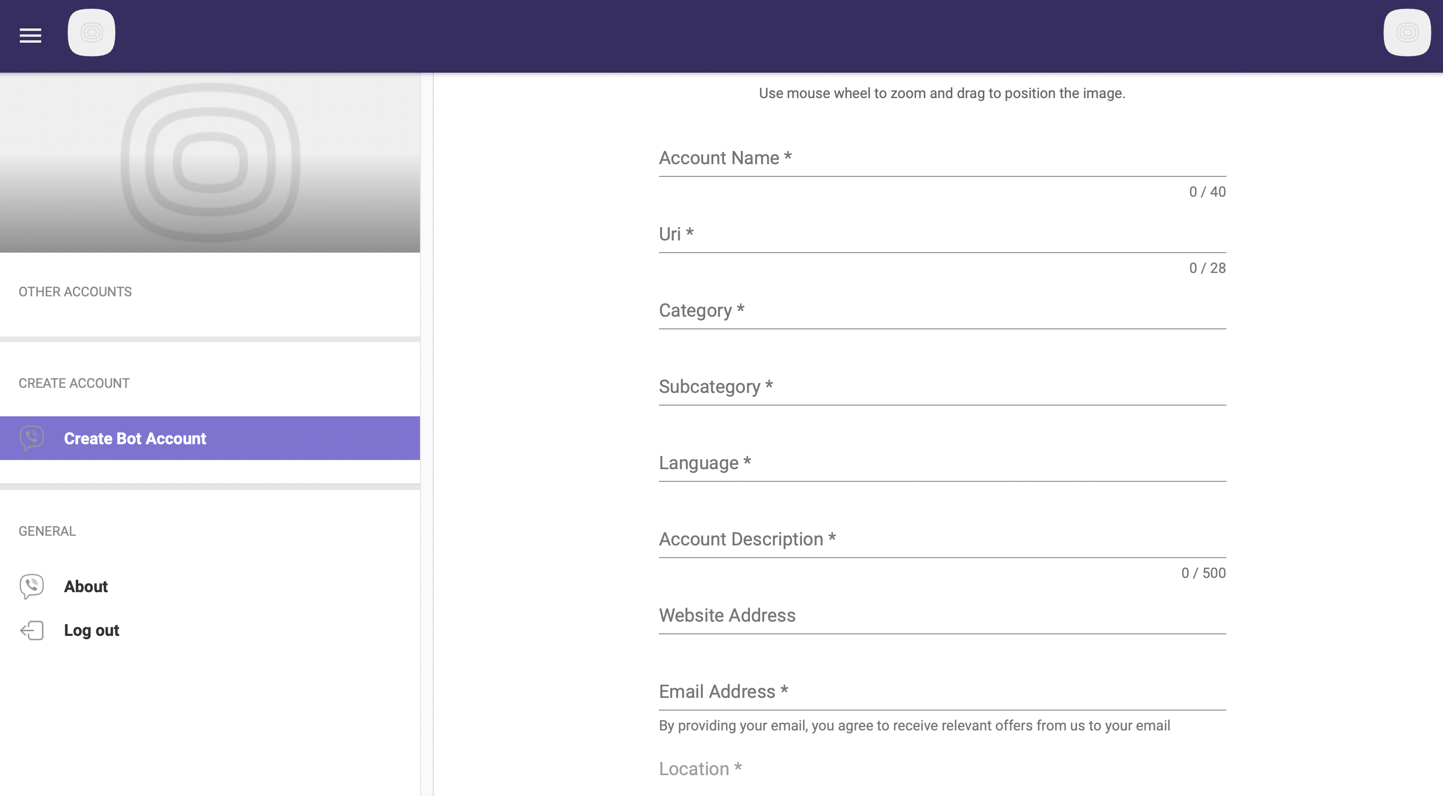 Create a Viber Bot Account