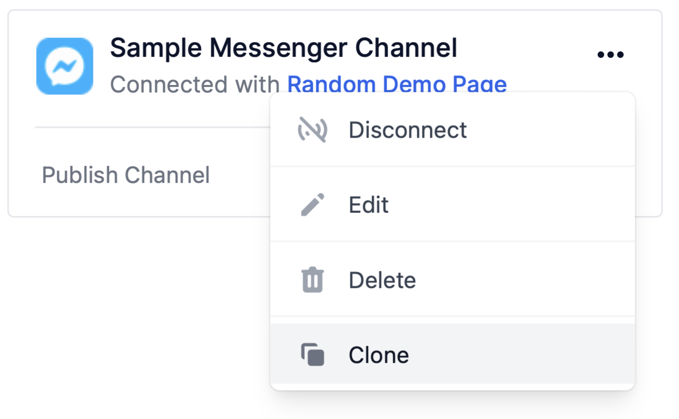 Clone option in Integrations
