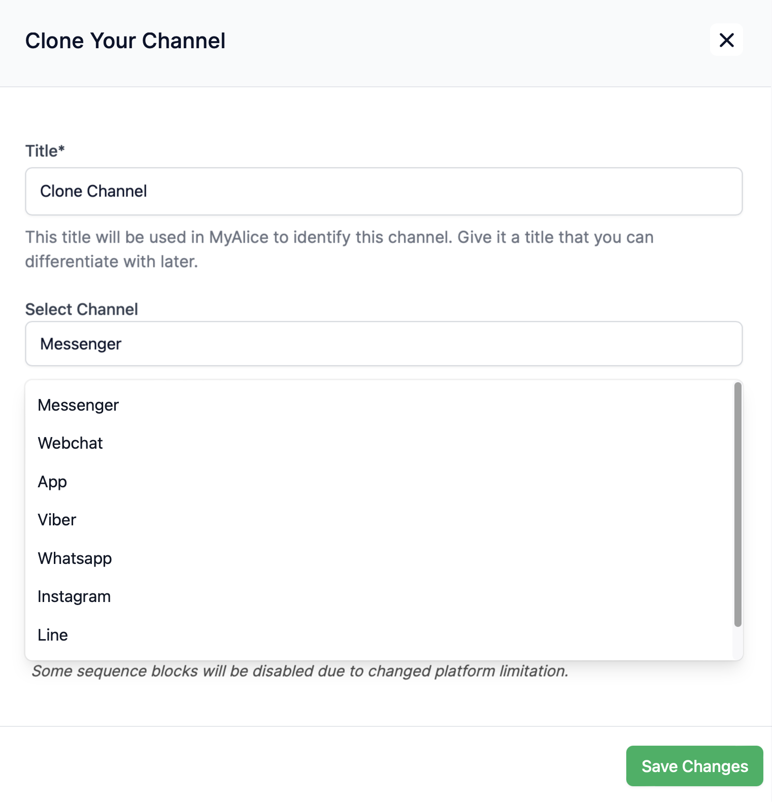 Clone Channel Window