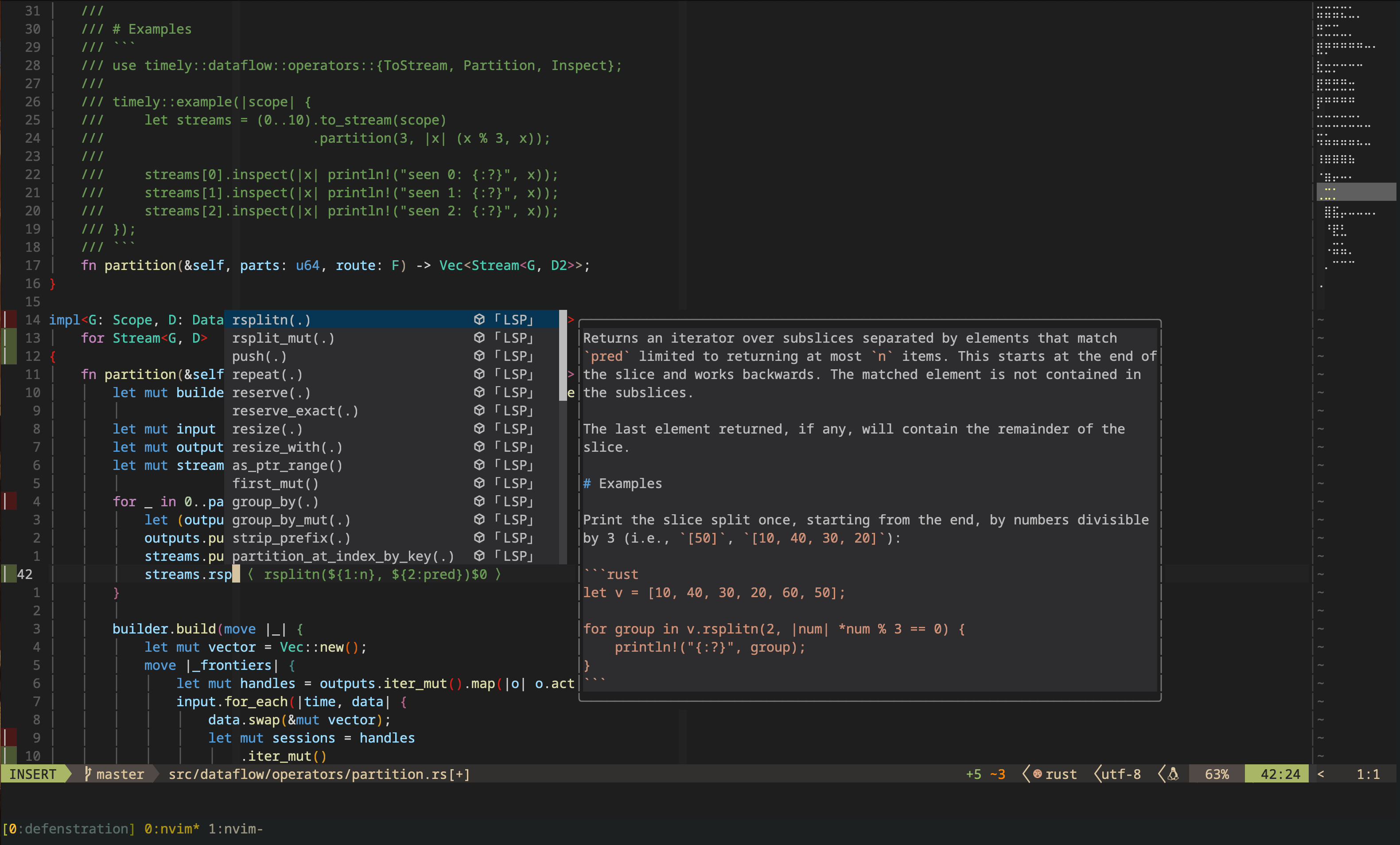 Current look of my neovim