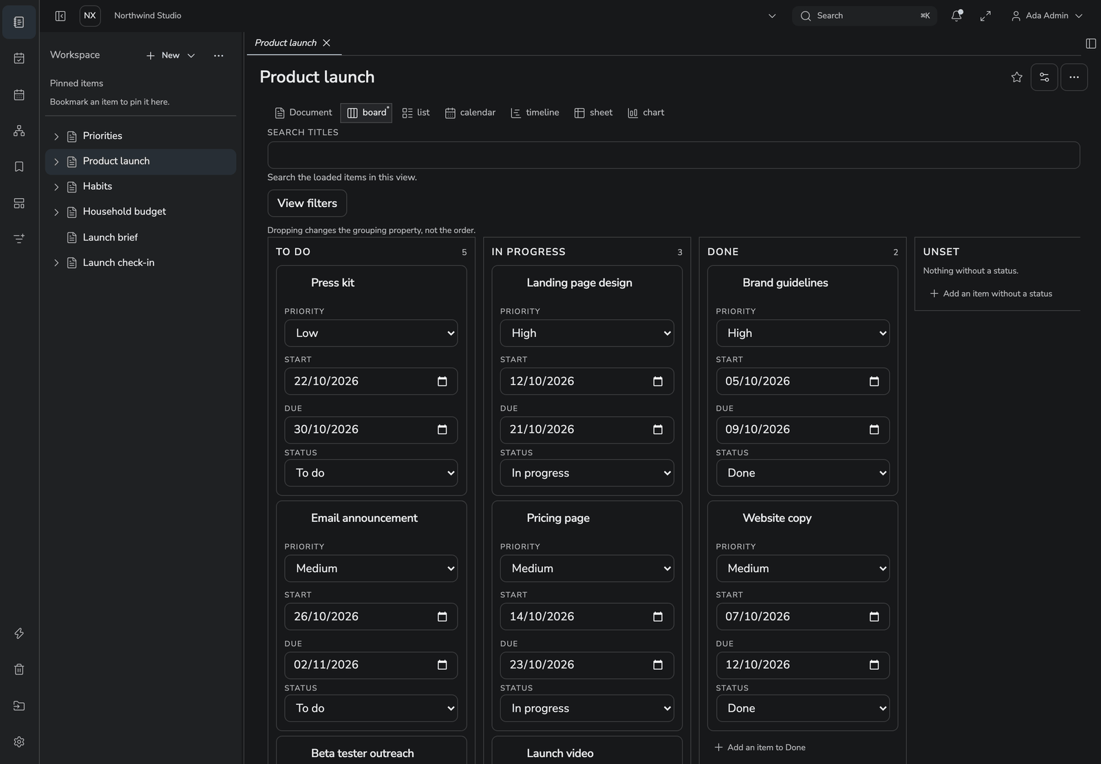 Dark theme