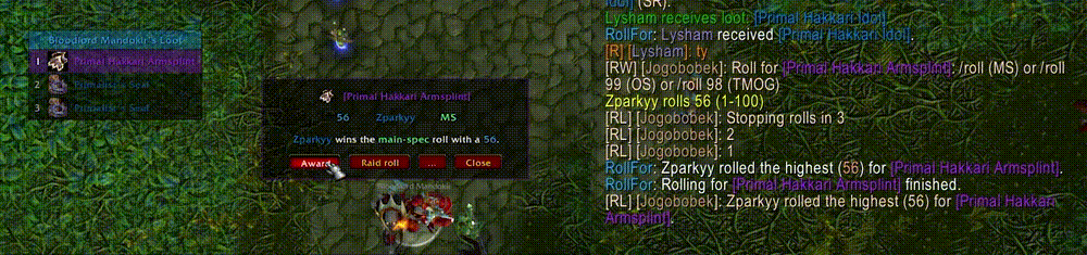 two top rolls win