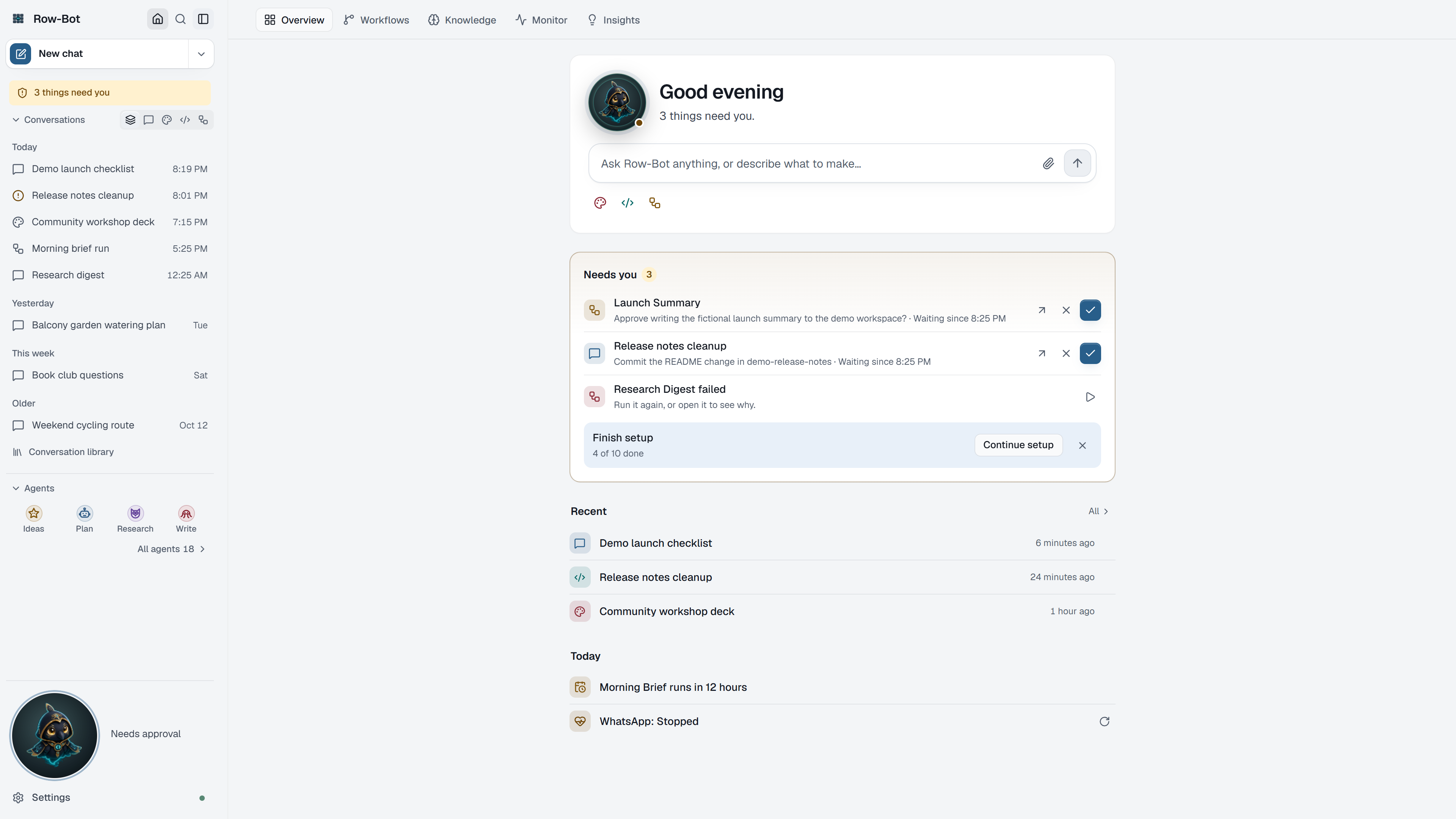 Row-Bot on Home › Overview
