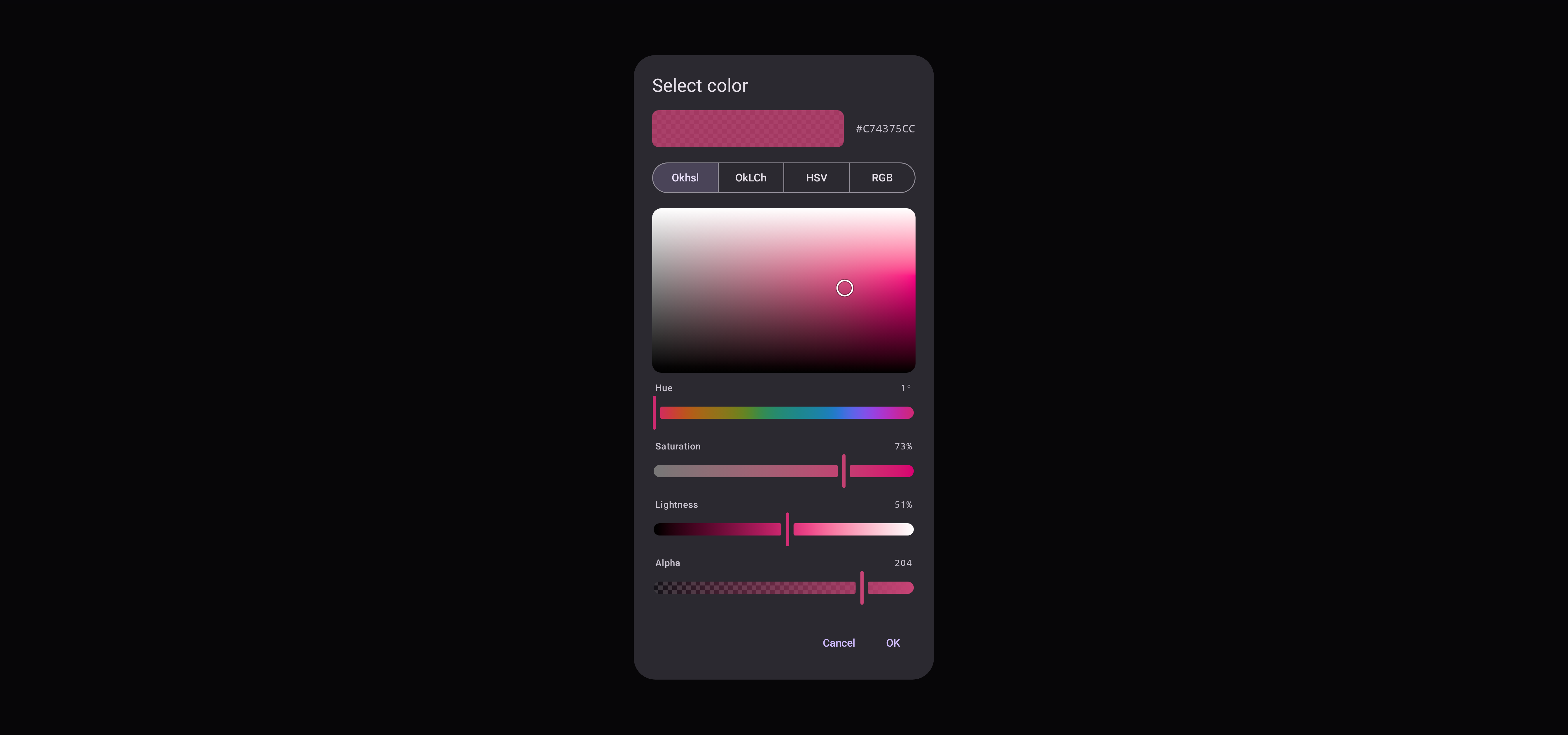 Color picker dialog