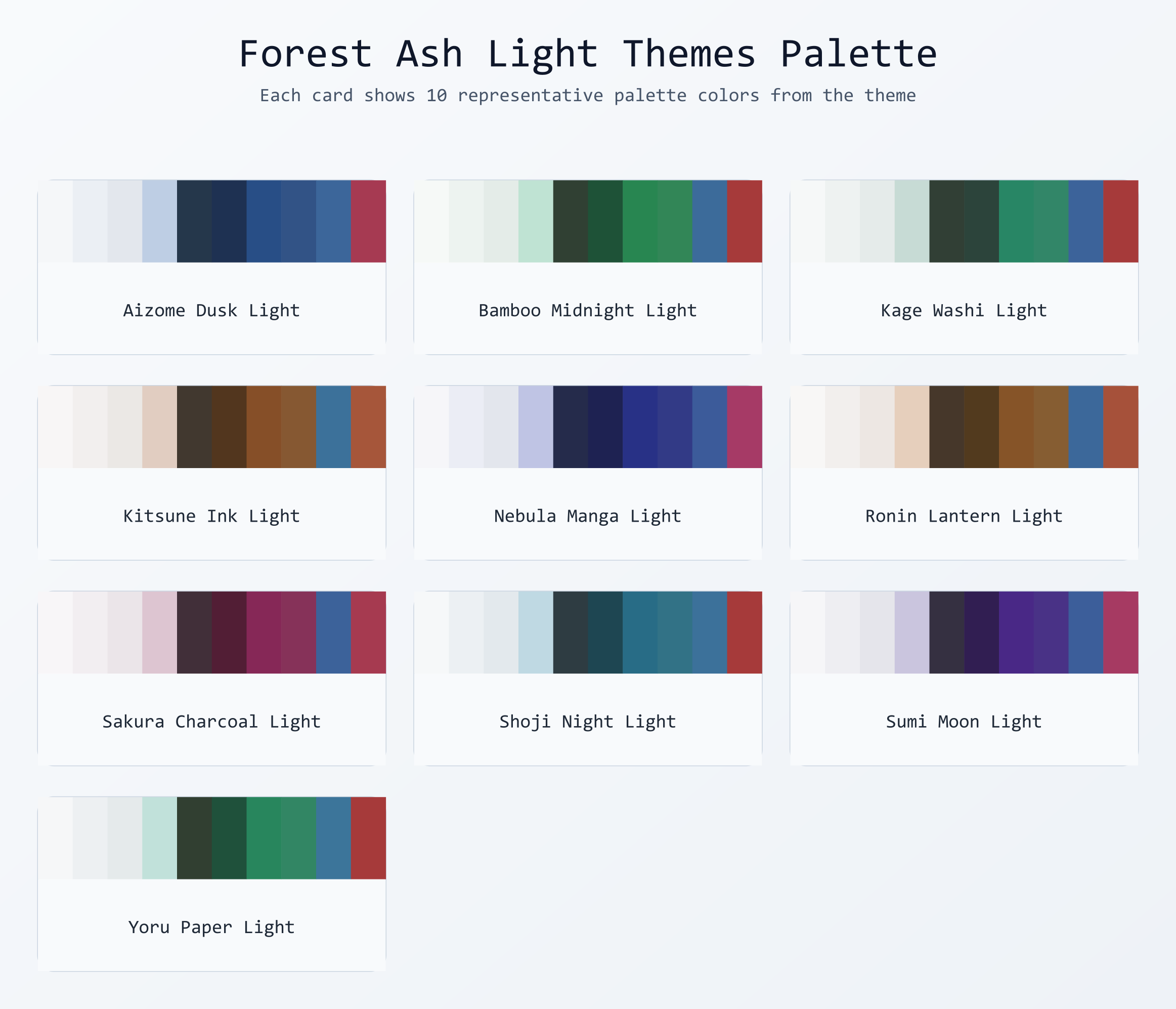 Forest Ash light palettes