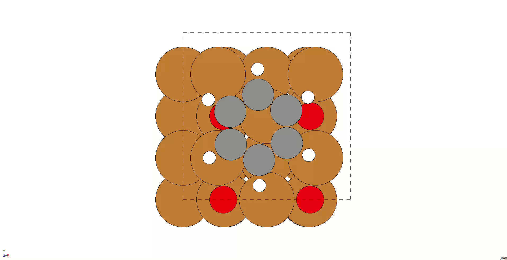 Example of a molecule moving on surface