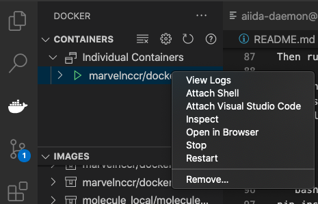 VS Code Docker extension