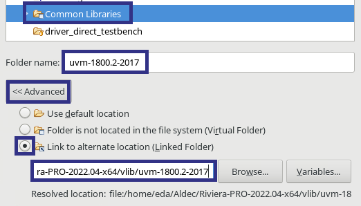 Add UVM library to Common Libraries