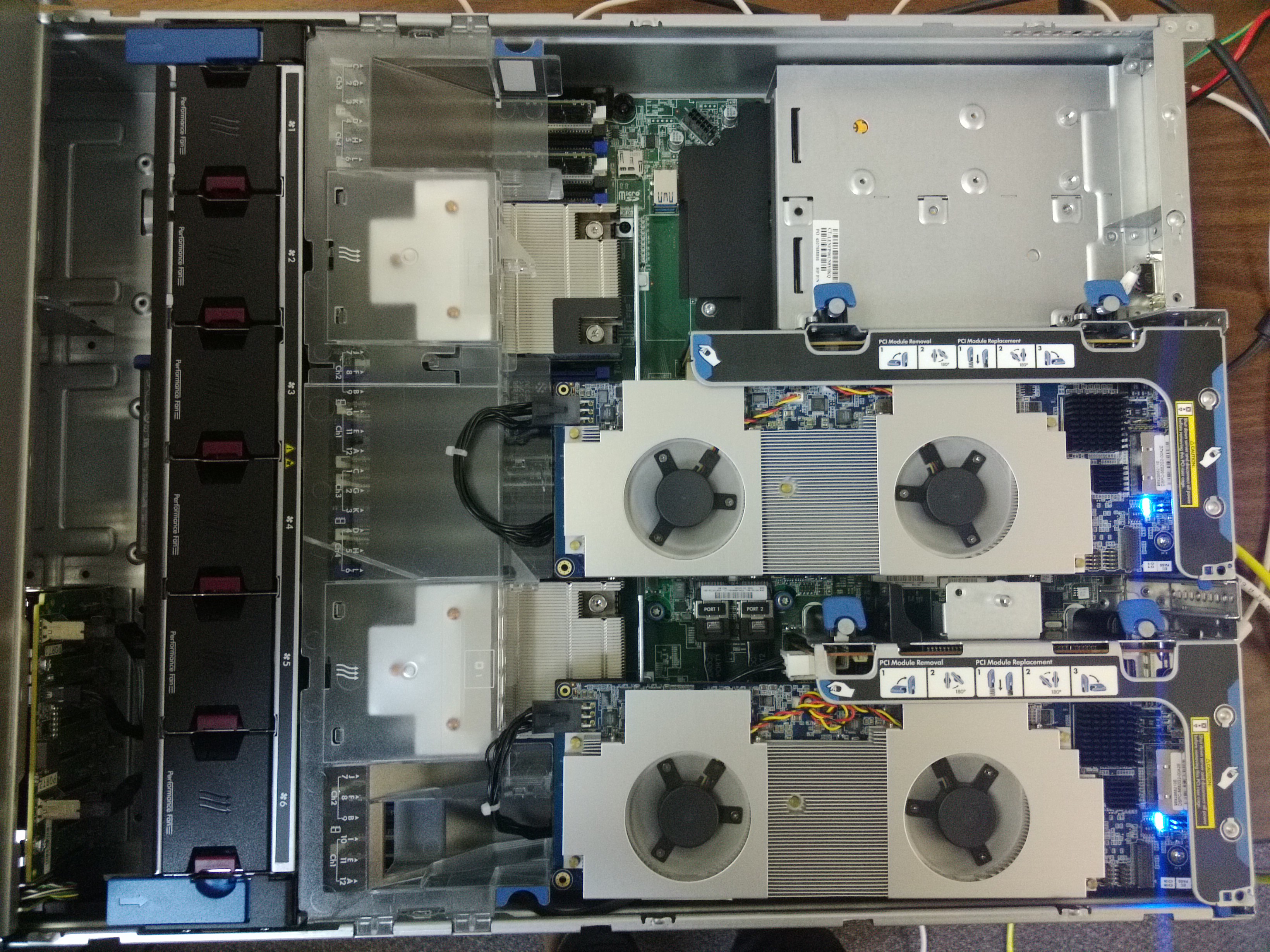 HP DL380 server with 128 c66x cores, suitable for cloud based deep learning training, testing, and model compression