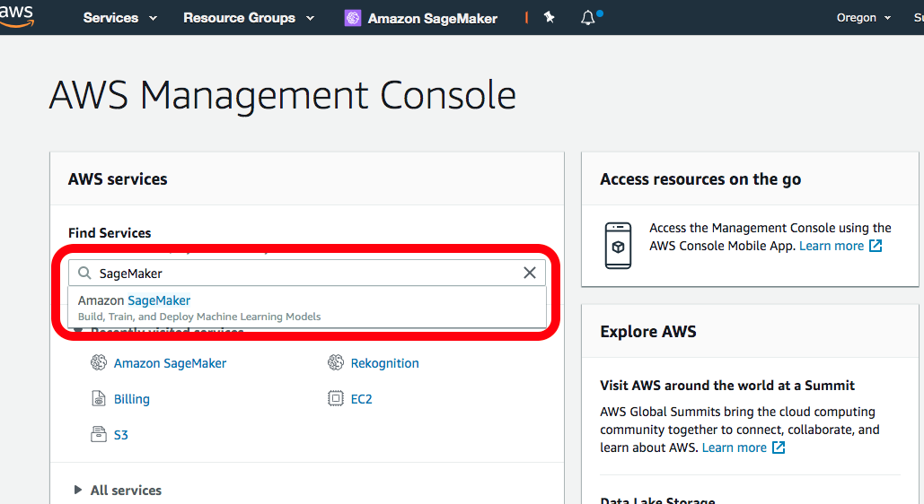 SageMaker Console