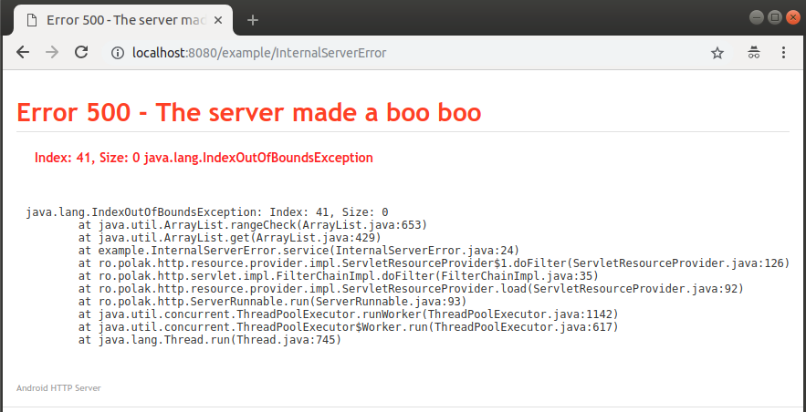 Servlet error 500