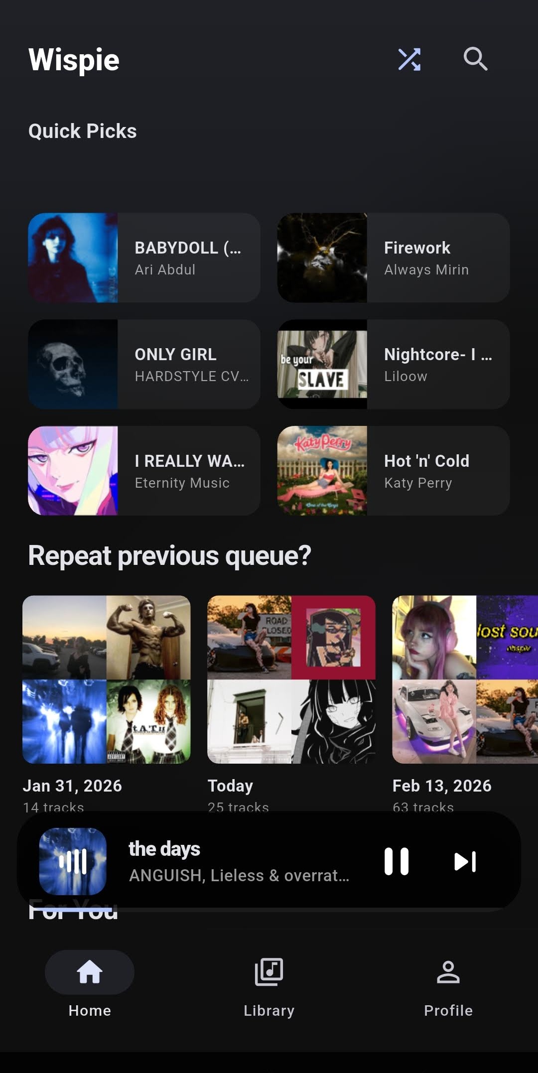 Wispie Player Interface