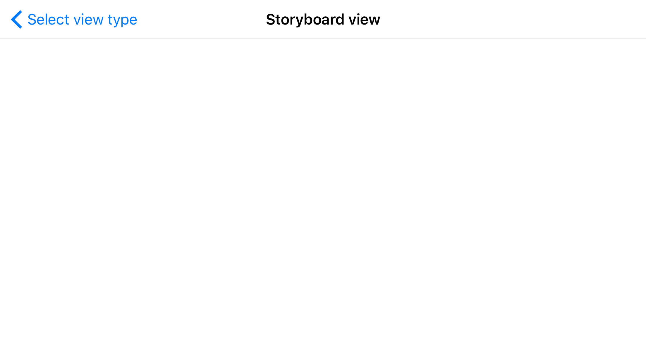 Storybard view