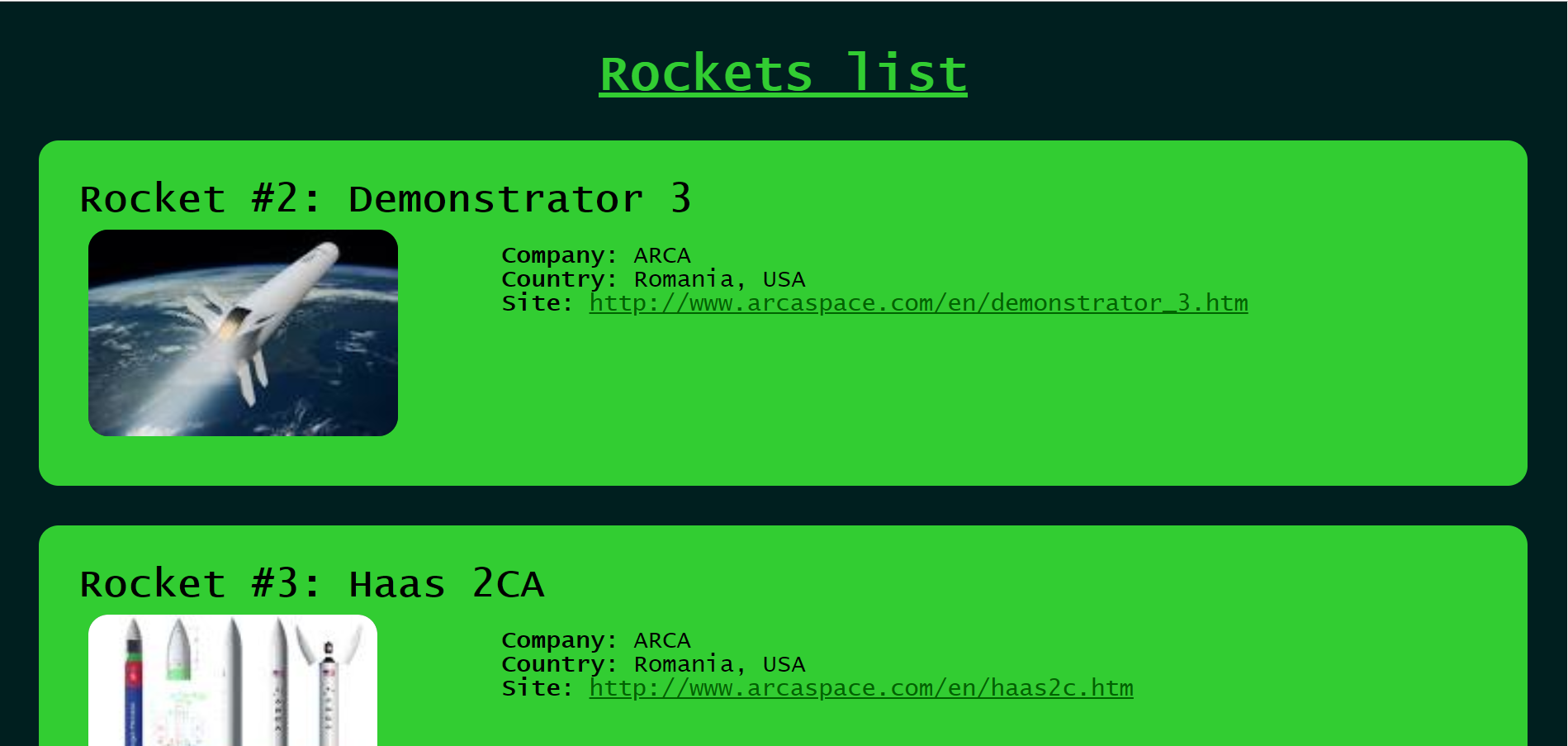 rockets