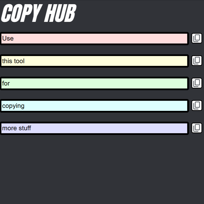Copy hub