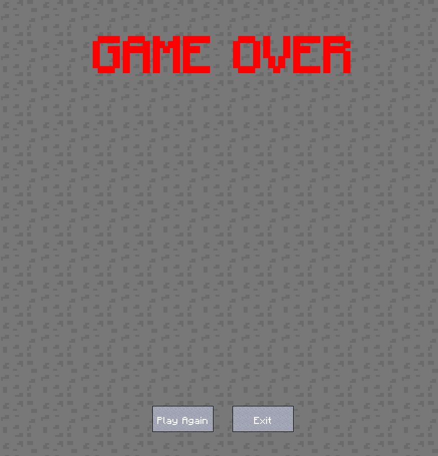 Game Over Screen