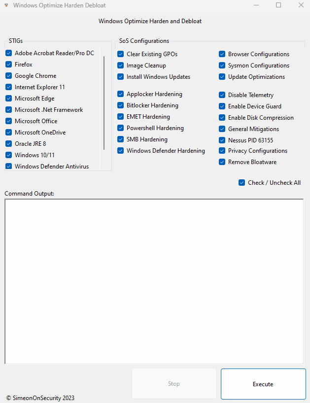 simeononsecurity/Windows-Optimize-Harden-Debloat-GUI:C# Based GUI for ...