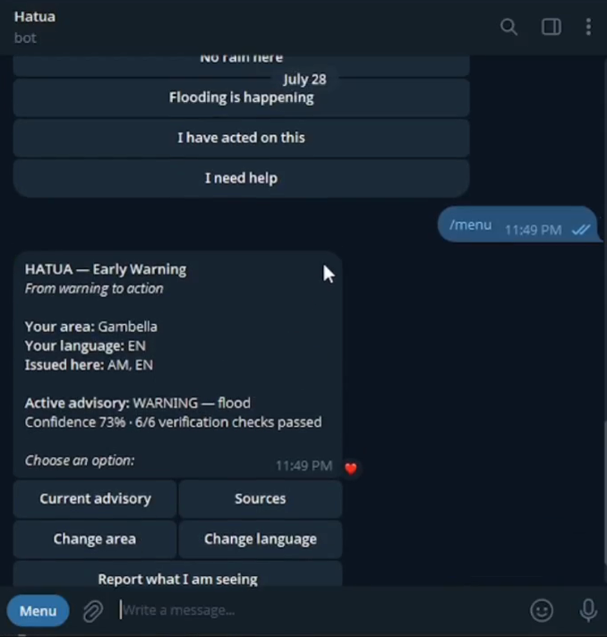 HATUA Telegram bot