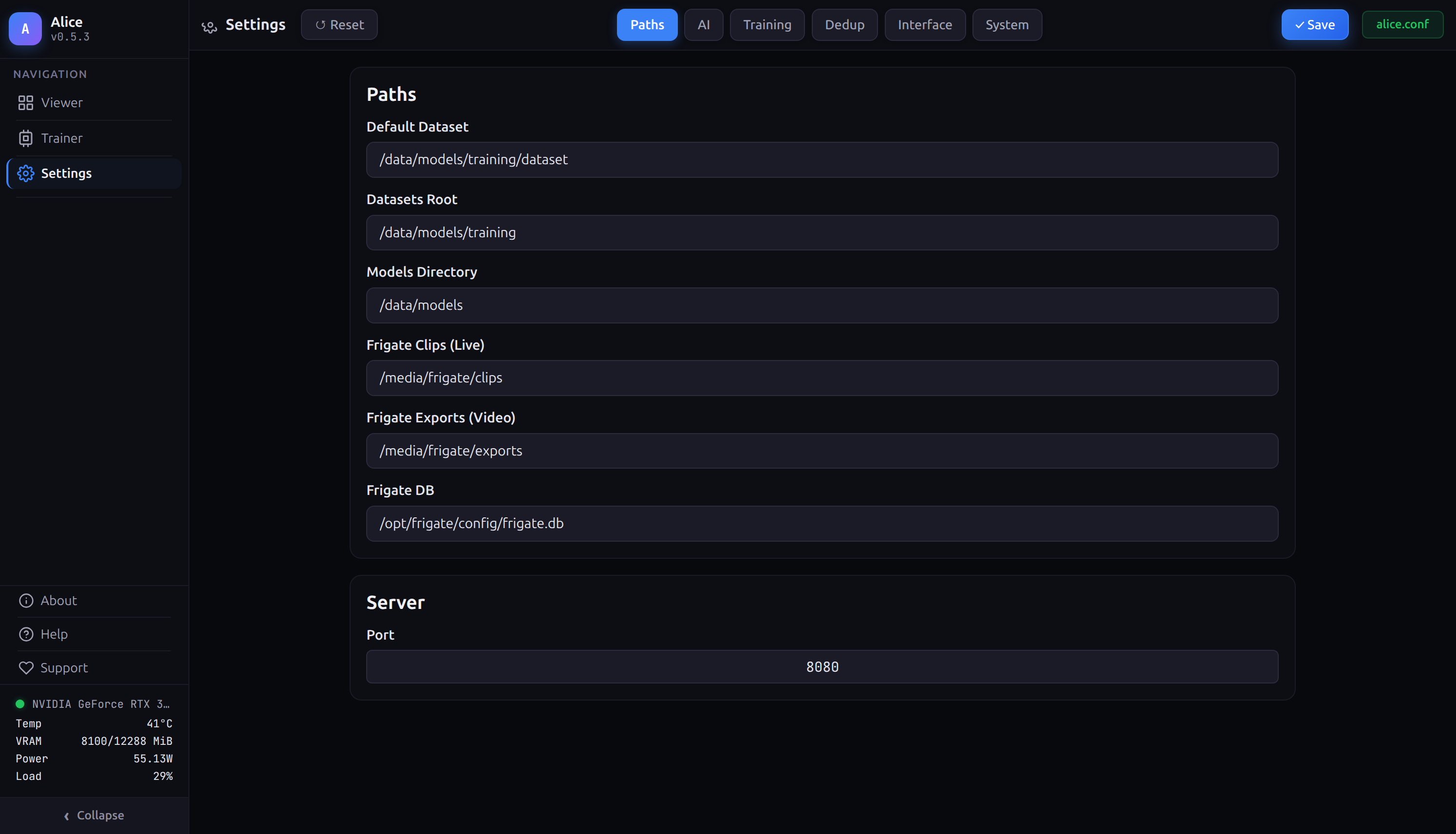 Settings — Paths