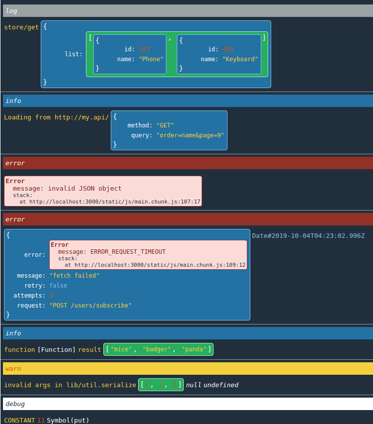 react-display-console