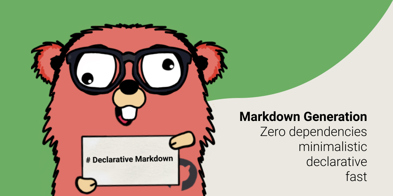 Declarative Markdown Gopher Logo