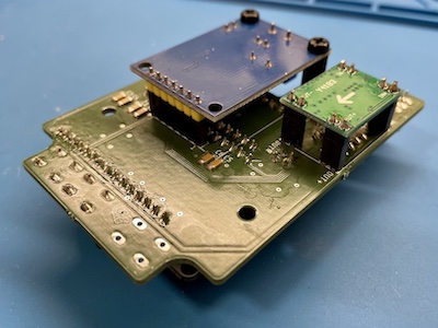 Assembled DevBoard v1.0: bottom view