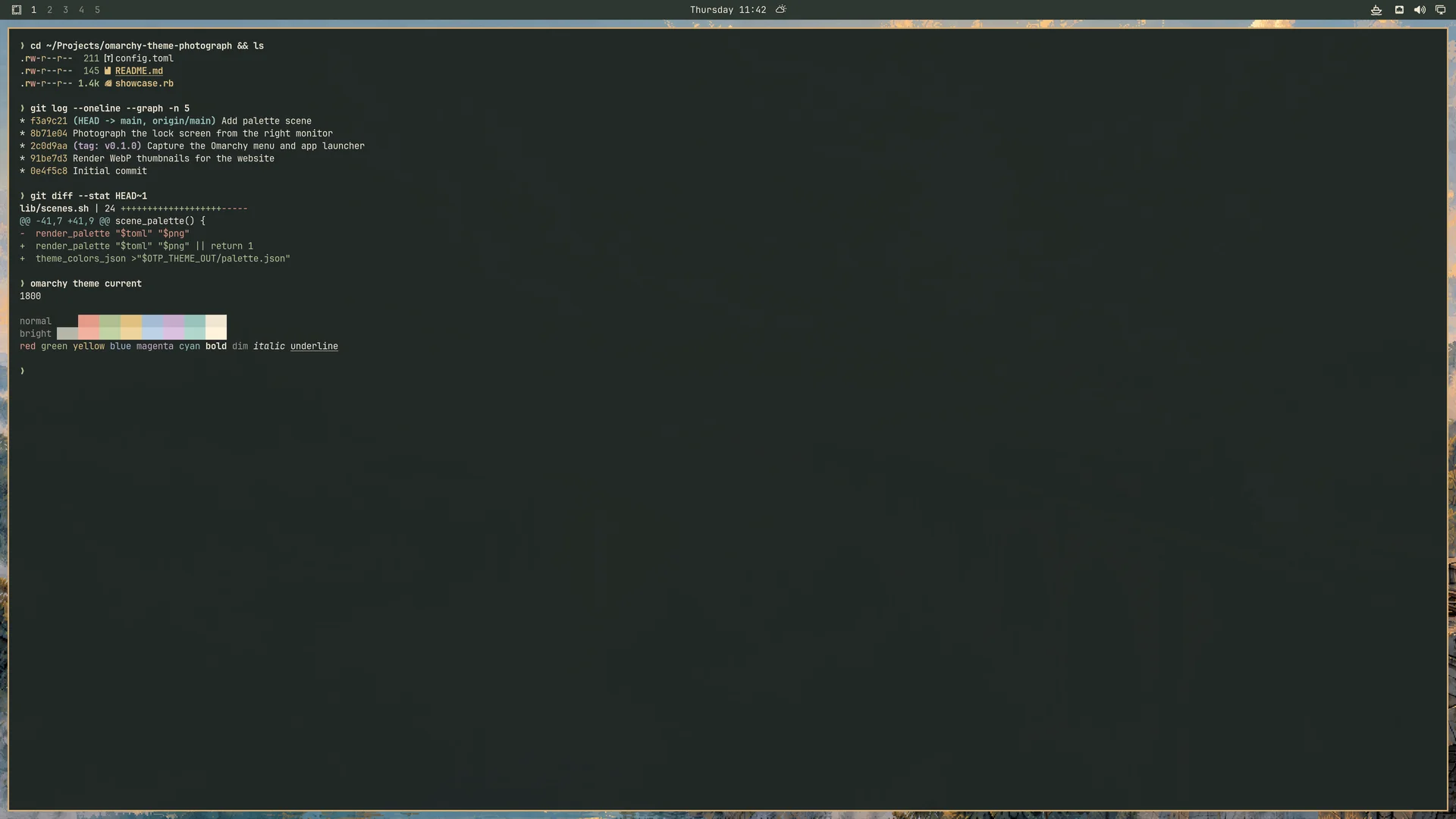 Terminal with the 1800 color palette