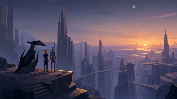 Alien City at Twilight