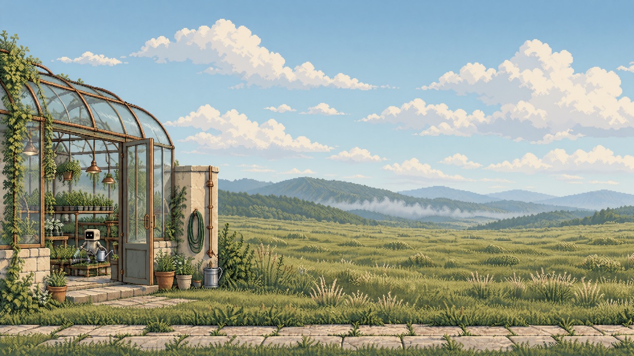 Morning greenhouse