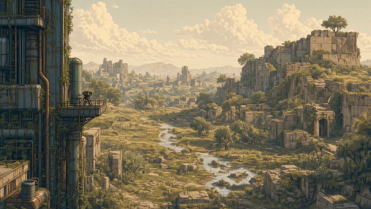 Overgrown ruins