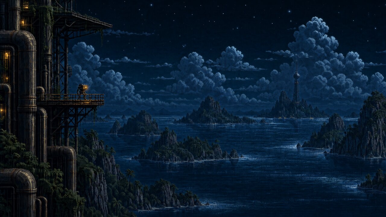 Tropical archipelago — Night