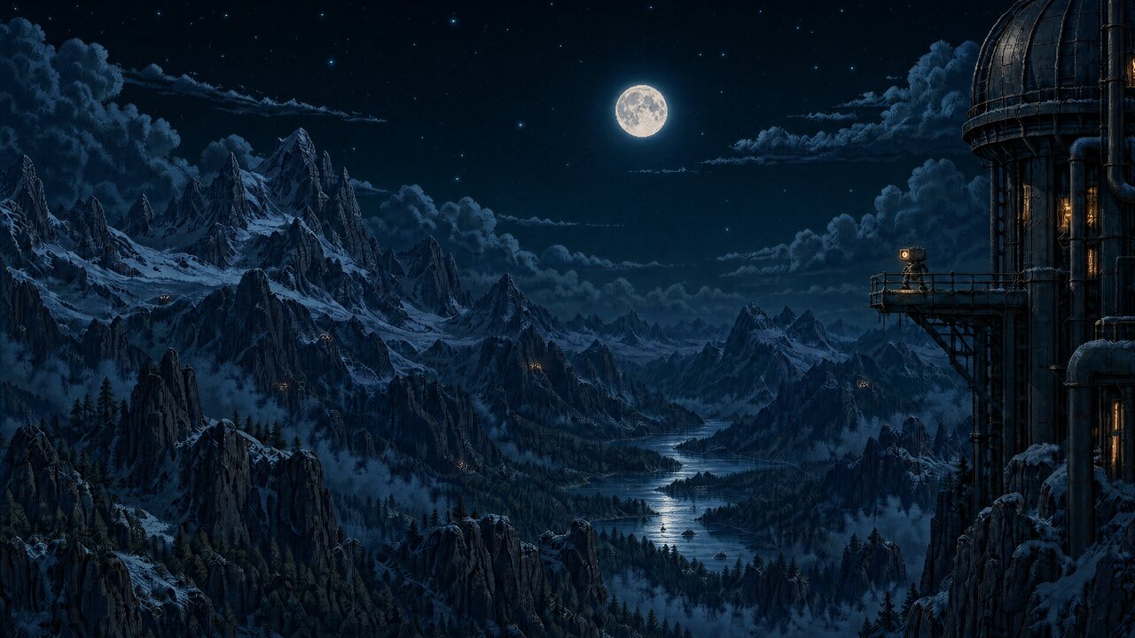 Alpine mountains — Night