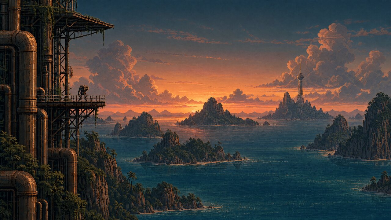 Tropical archipelago — Sunset
