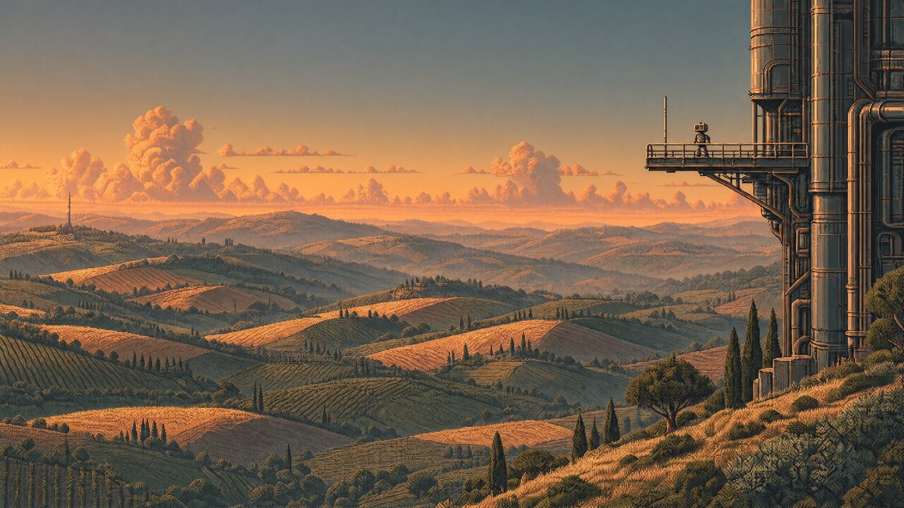 Rolling hills — Sunset