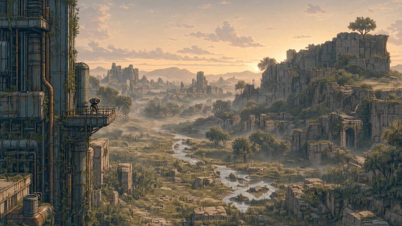 Overgrown ruins — Dawn
