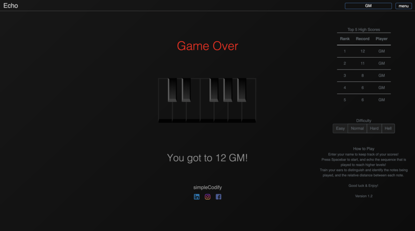 GitHub - simpleCodify/Project-Echo: A Simon game with a musical touch ...
