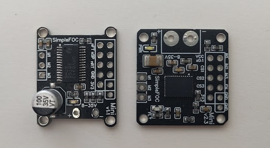 SimpleFOCMini v1 and v2 size comparison
