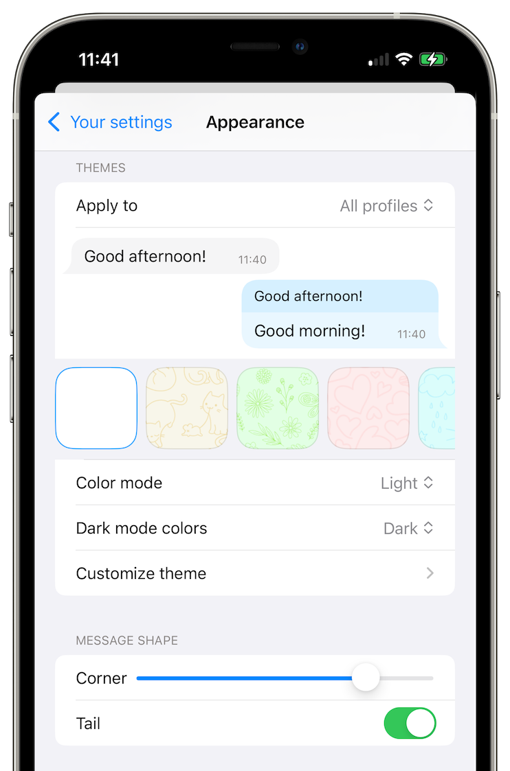 Simplex Messaging App messages are now grouped when they are sent sequentially with