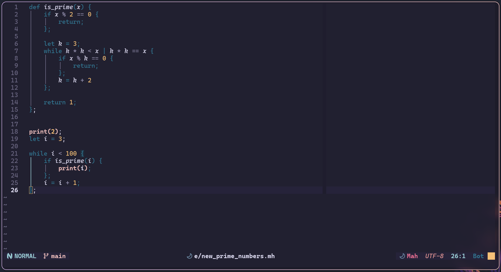 syntax highlight showcase