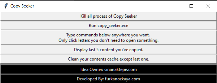 Copy Seeker ui