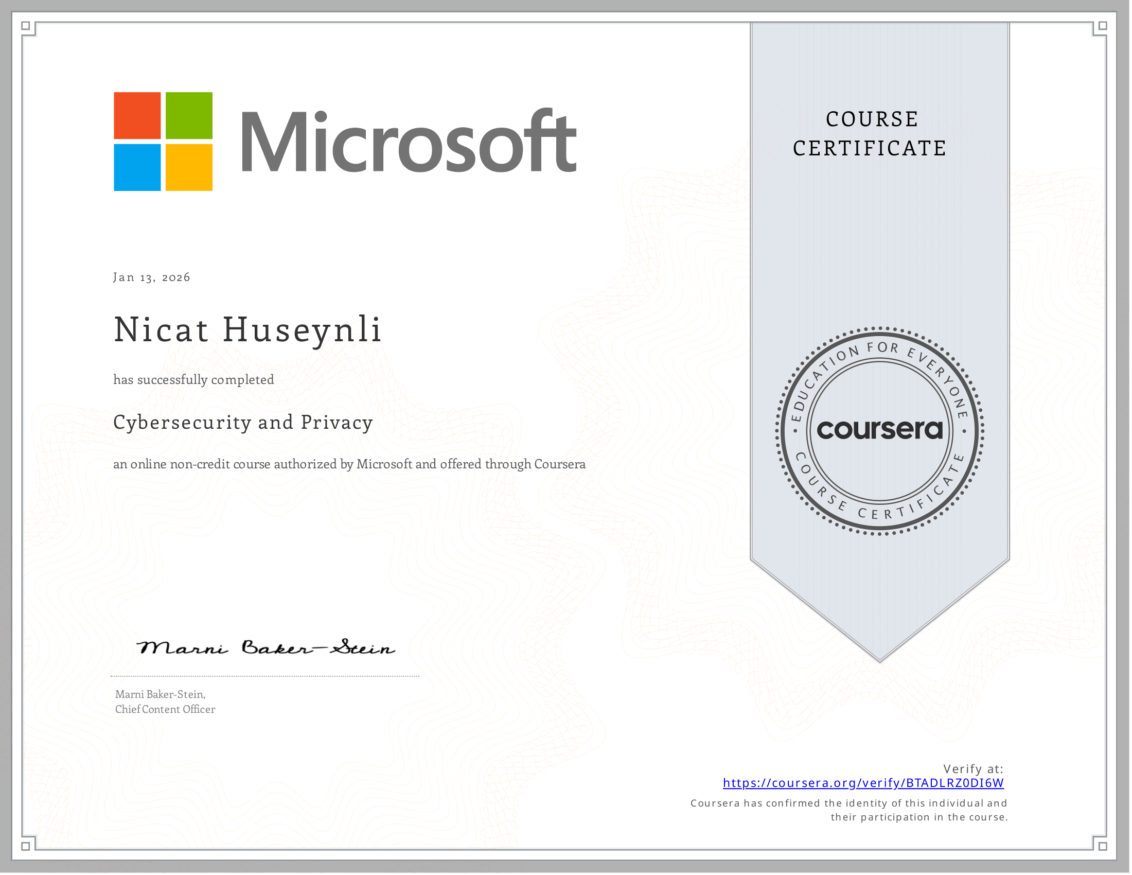 Microsoft Cybersecurity and Privacy