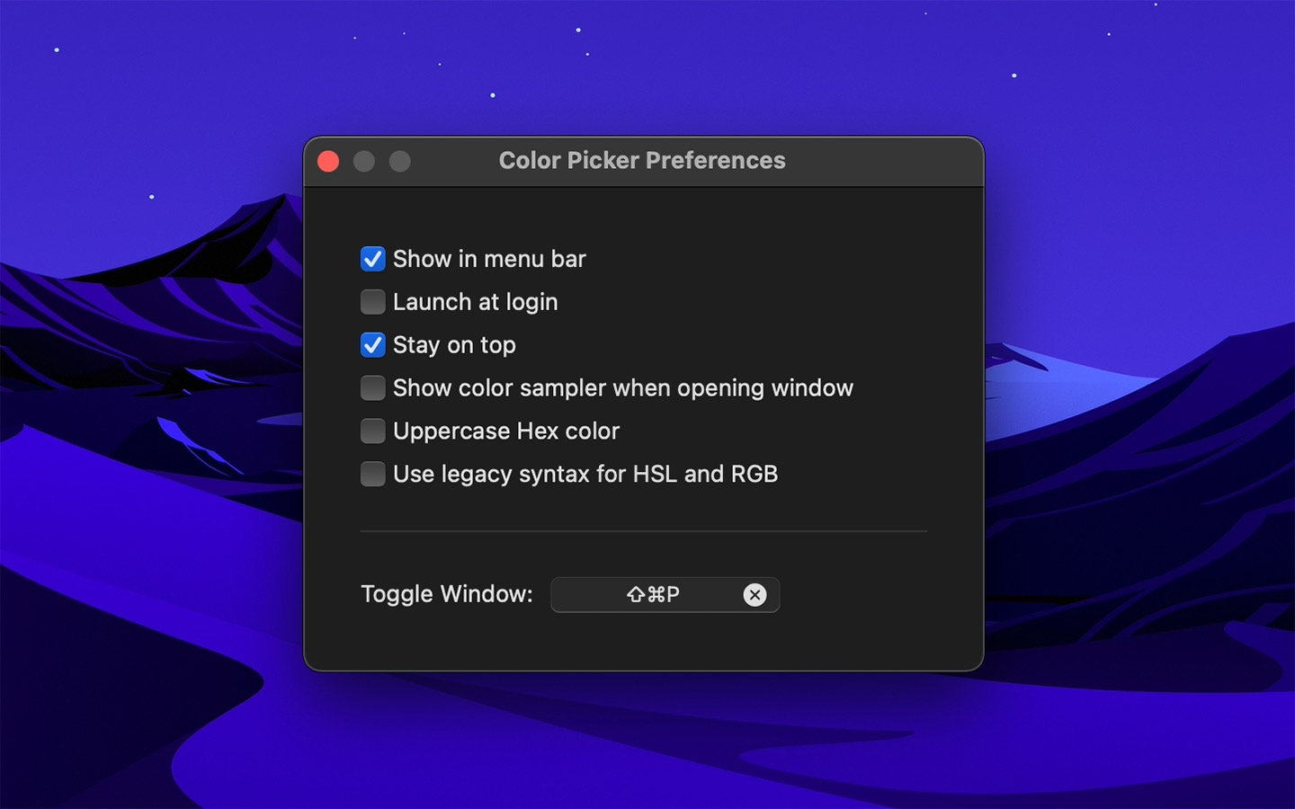 System Color Picker