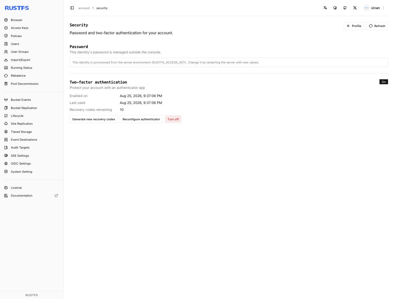 Security, 2FA on