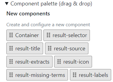 Component palette