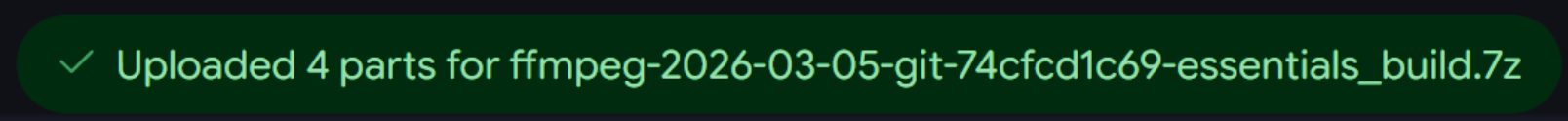 Upload complete notification