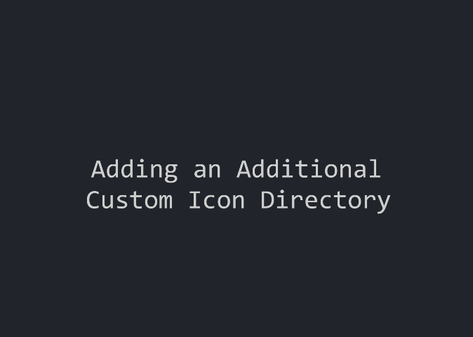 Enabling the custom icon configuration.