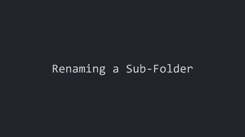 Creating Sub-folders