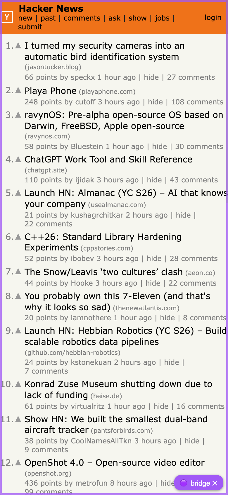 mobile emulation of a driven tab