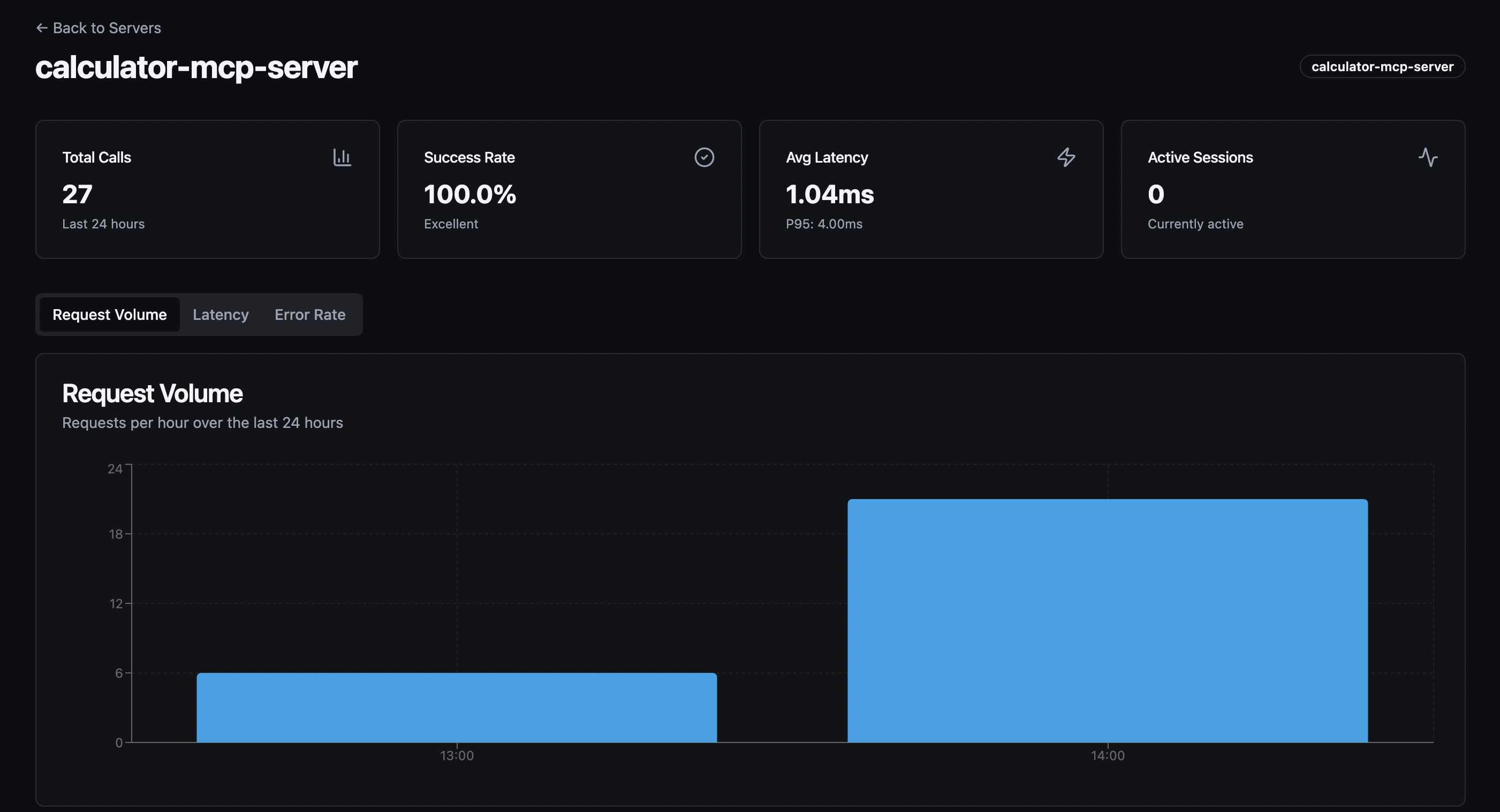MCPulse Dashboard - Dark Mode