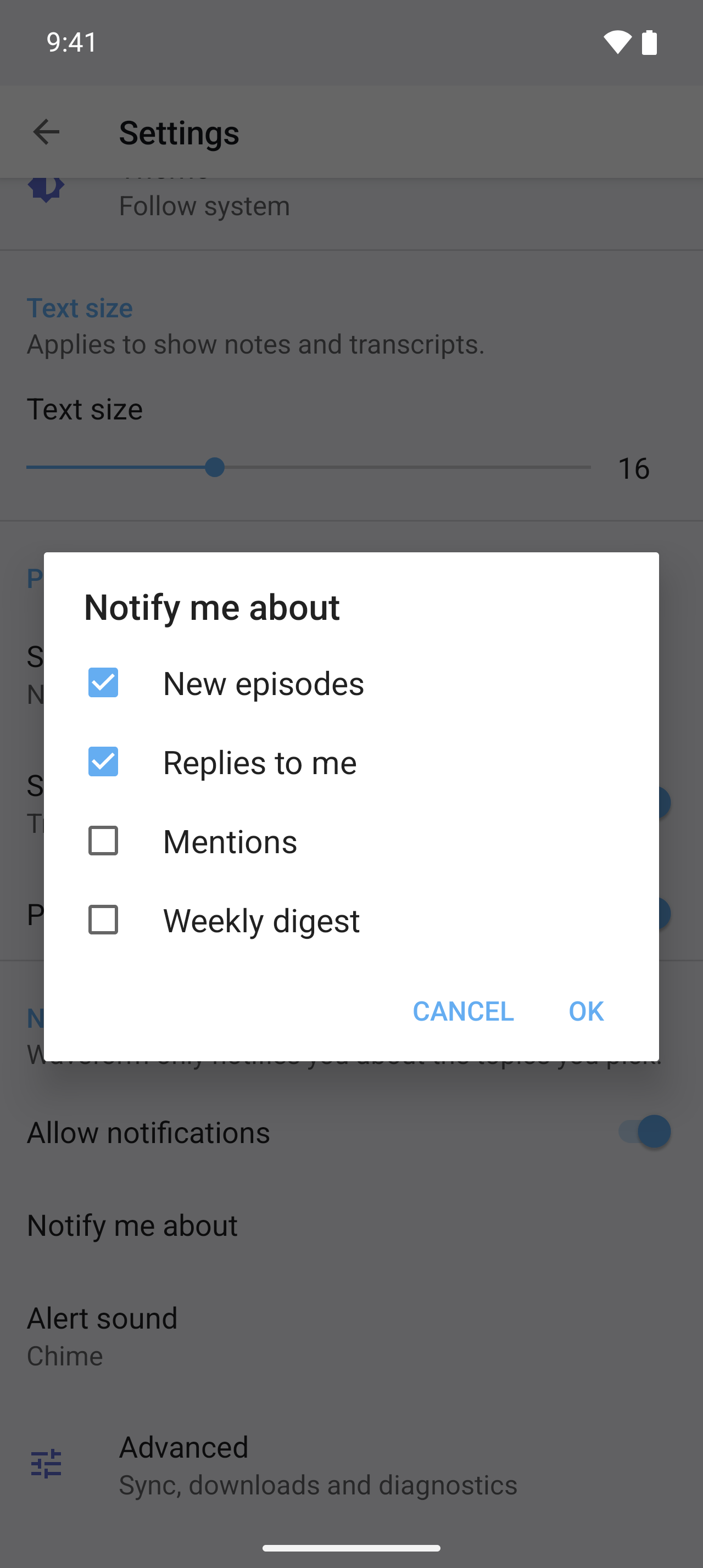 Android multi-select dialog